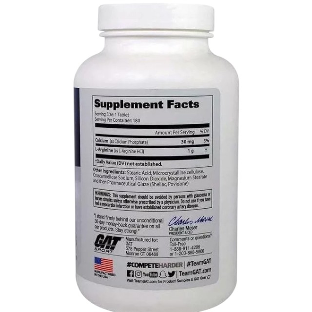 GAT L-ARGININE 180 TABS