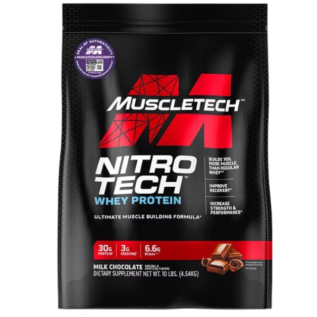 MUSCLETECH NITRO TECH WHEY PROTEIN 10 LBS 