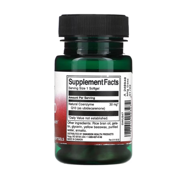 Swanson Coq10 30 mg 60 Caps