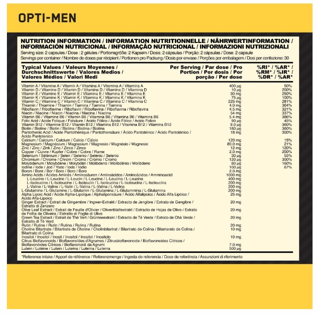 OPTIMUM NUTRITION OPTIMEN 150 CAPS